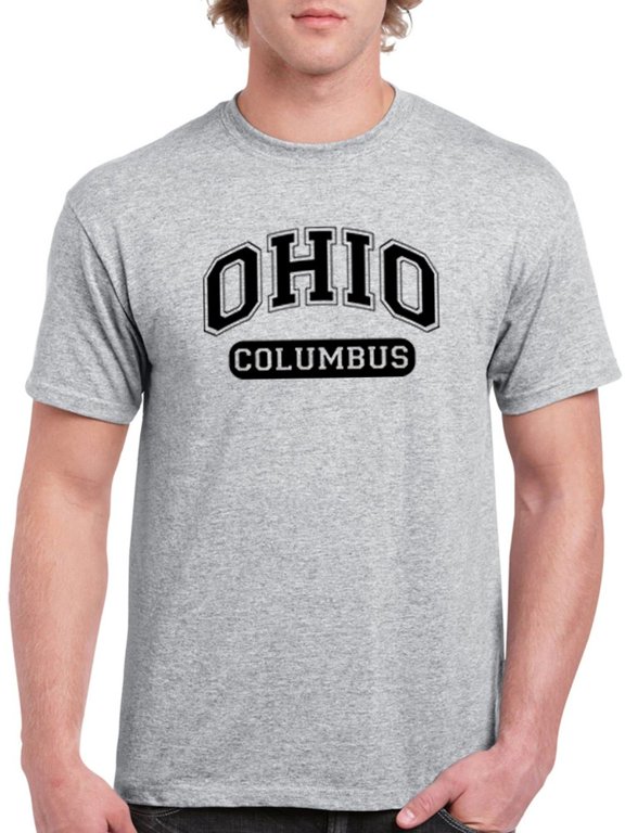 Ohio Columbus Text Men T-Shirt, Male Small