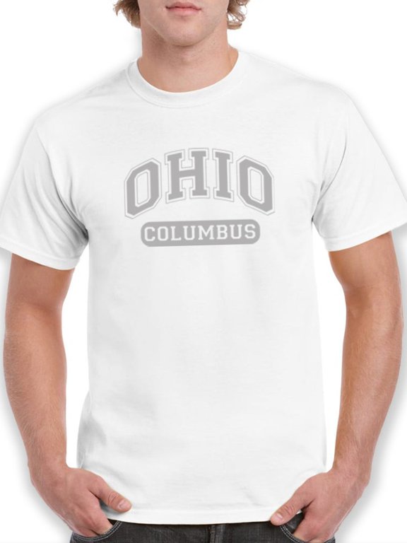Ohio, Columbus Text Men T-Shirt, Male Small