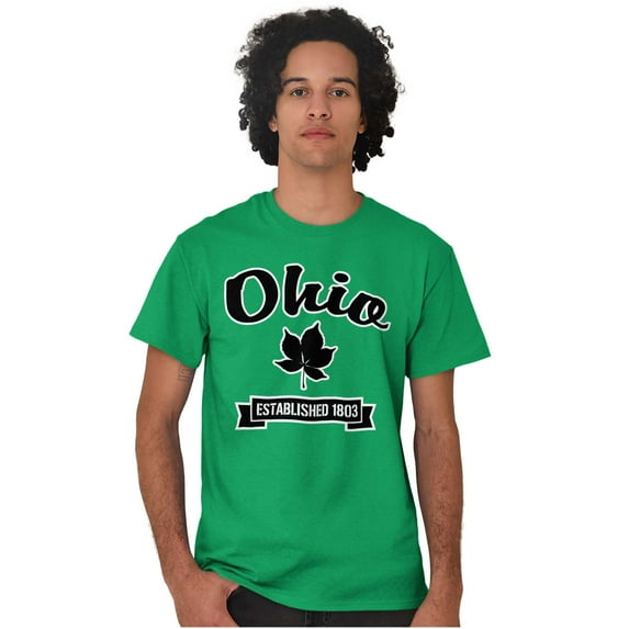 Ohio Cute Buckeye Leaf Souvenir Plus Size Crewneck Graphic Tee Shirt Brisco Brands 4X