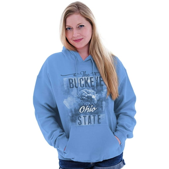 Ohio Cute State Flower Souvenir Women Plus Size Graphic Pullover Hoodie Brisco Brands 5X