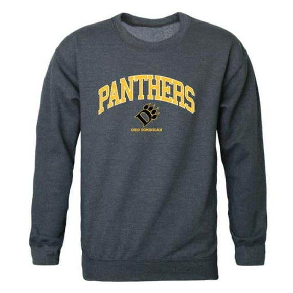 Ohio Dominican University Panthers Campus Crewneck Sweatshirt, Heather Charcoal - Small