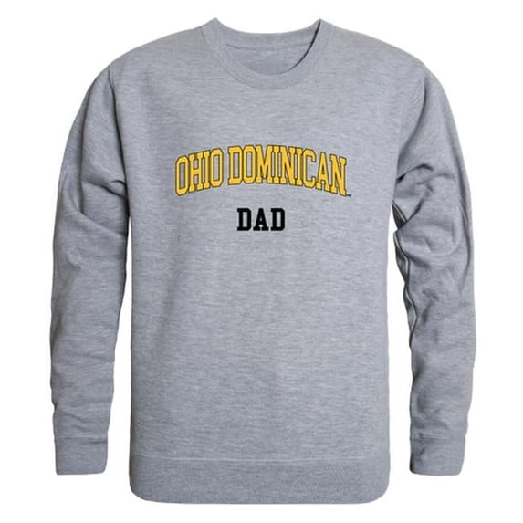 Ohio Dominican University Panthers Dad Crewneck Sweatshirt, Heather Grey - 2XL