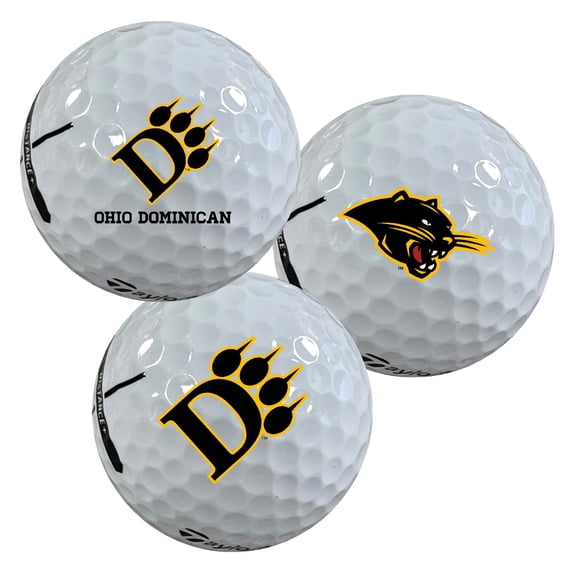 Ohio Dominican University Panthers Logo Edition Taylormade Distance+ Golf Balls 12-Pack (Dozen)