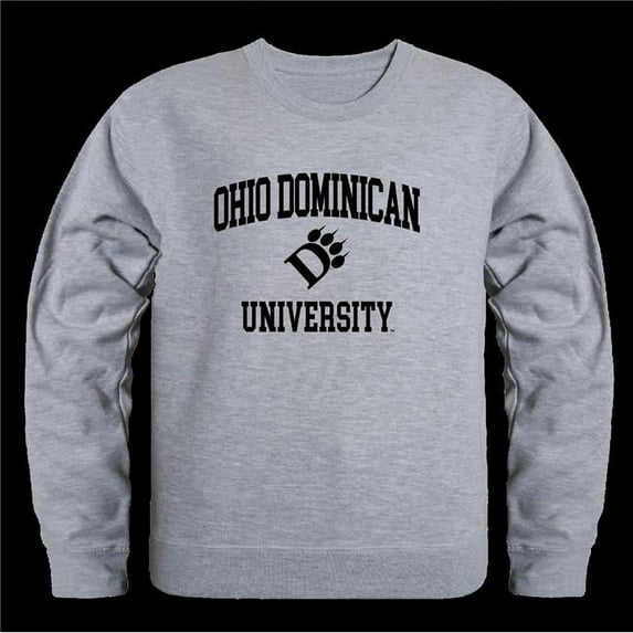 Ohio Dominican University Panthers Seal Crewneck Sweatshirt, Heather Grey - 2XL