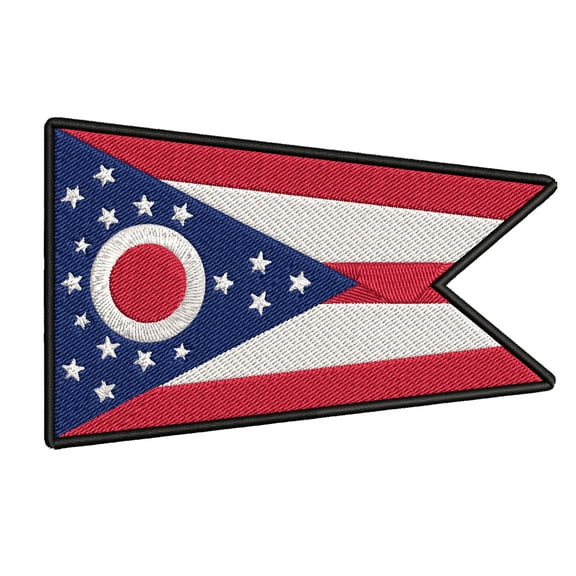 Ohio Flag Embroidered Iron-on Patch