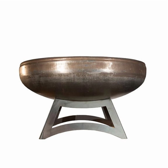 Ohio Flame 48" Liberty Fire Pit w/Hollow Base - Natural Steel Finish