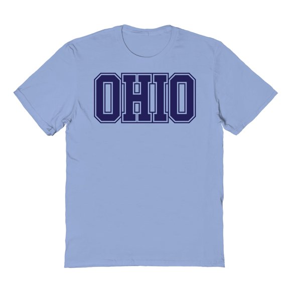 Ohio Graphic Light Blue Men's Cotton T-Shirt
