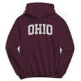 thumbnail image 1 of Ohio Graphic Maroon Men's Cotton Pullover Hoodie, 1 of 1