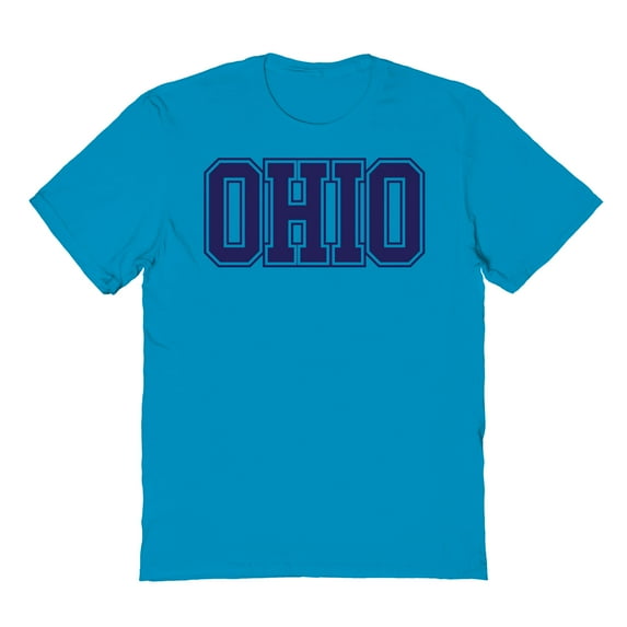 Ohio Graphic Tropical Blue Men's Cotton T-Shirt