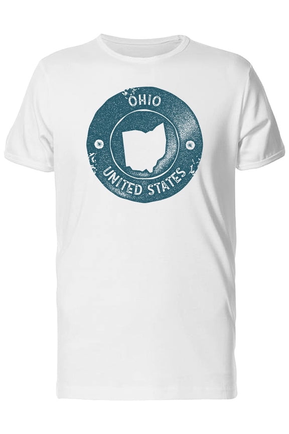 Ohio Grunge Map, United States T-Shirt Men -Image by Shutterstock, Male 3X-Large
