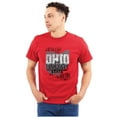 thumbnail image 1 of Ohio Heart of it All State Shaped Map Plus Size Crewneck Graphic Tee Shirt Brisco Brands 2X, 1 of 5