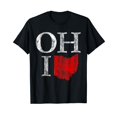 thumbnail image 1 of Ohio Home Shape State Vintage Grunge T-Shirt, 1 of 5