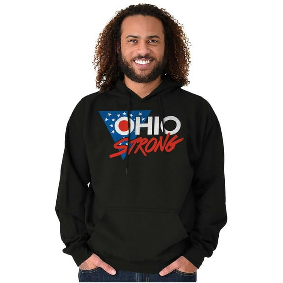 Ohio Homestate Strong OH Patriotic Unisex Plus Fleece Graphic Hoodie Brisco Brands 3X