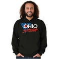 thumbnail image 1 of Ohio Homestate Strong OH Patriotic Unisex Plus Fleece Graphic Hoodie Brisco Brands 2X, 1 of 5