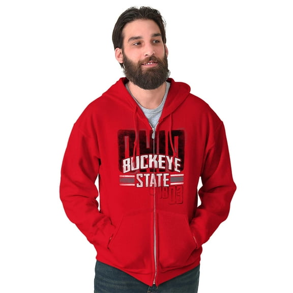 Ohio Hometown Pride OH Local Buckeye Zip Up Hoodie Men's Women's Brisco Brands L