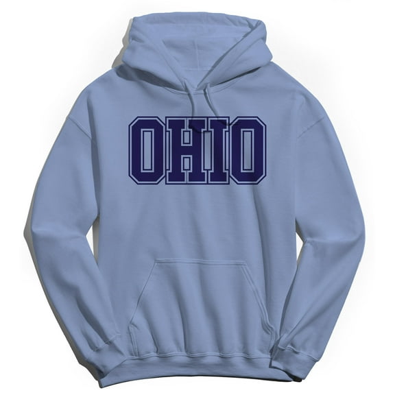 Ohio Humor Graphic Light Blue Men's Crewneck Sweatshirt Hoodie