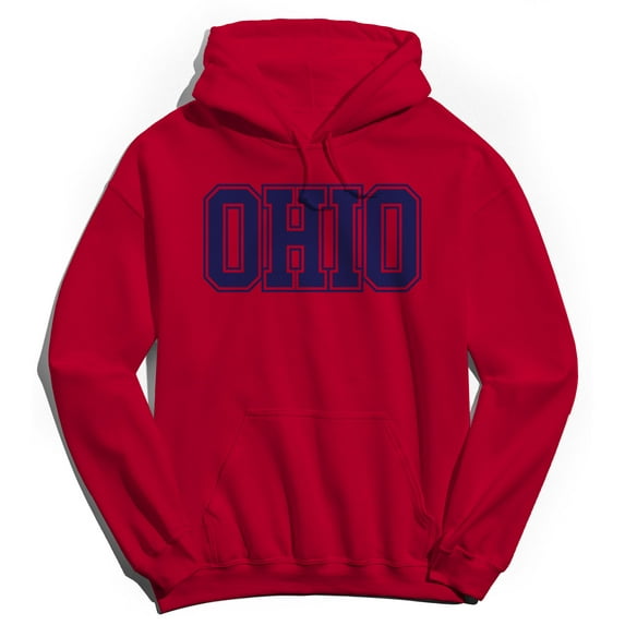 Ohio Humor Graphic Red Men's Crewneck Sweatshirt Hoodie