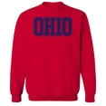thumbnail image 1 of Ohio Humor Graphic Red Men's Crewneck Sweatshirt, 1 of 1