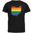 thumbnail image 1 of Ohio LGBT Gay Pride Rainbow Black Adult T-Shirt - Small, 1 of 1