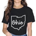 thumbnail image 1 of Ohio Map Outline State Home Pride Gift T-Shirt, 1 of 4