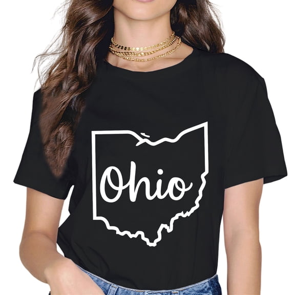 Ohio Map Outline State Home Pride Gift T-Shirt