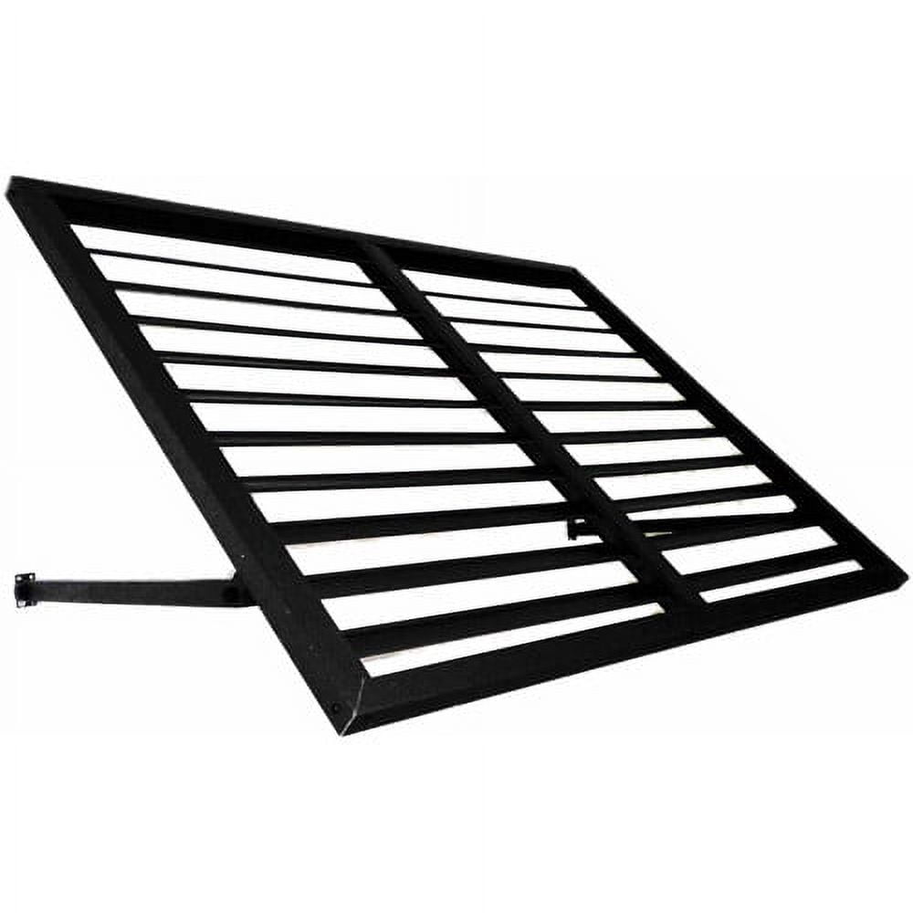 Black Powder-Coated Metal Fixed Awning for Windows and Doors
