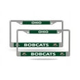 thumbnail image 1 of Ohio NCAA Bobcats (Set of 2) Lightweight Chrome Metal License Plate Frames, 1 of 6