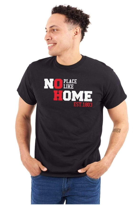 Ohio No Place Like Home OH Local Love Plus Size Crewneck Graphic Tee Shirt Brisco Brands 2X