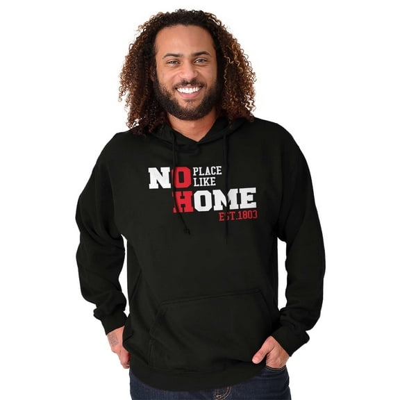Ohio No Place Like Home OH Local Love Unisex Plus Fleece Graphic Hoodie Brisco Brands 3X