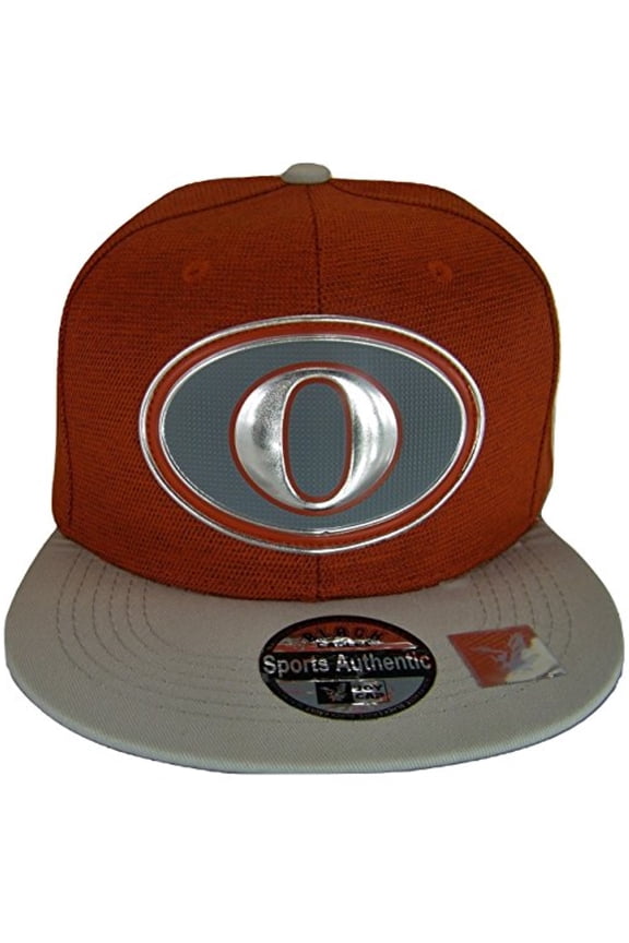 Ohio O Oval Style Cotton Adjustable Snapback Baseball Cap (Red/Light Gray)