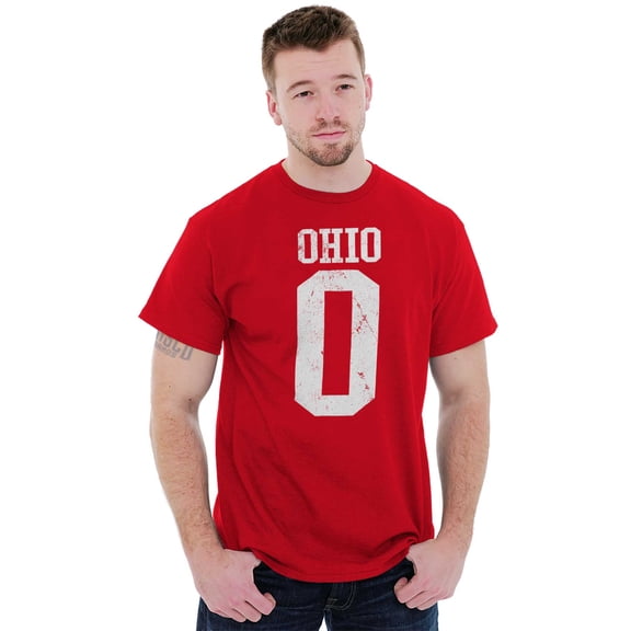Ohio OH Distressed Athletic Letter Men's Graphic T Shirt Tees Brisco Brands M