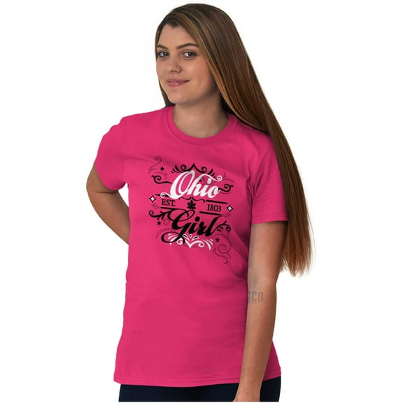 Ohio OH Fancy Feminine Filagree Women's Plus Size Graphic Tee Brisco Brands 3X