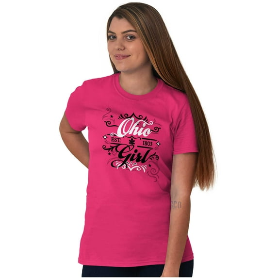 Ohio OH Fancy Feminine Filagree Women's Plus Size Graphic Tee Brisco Brands 3X
