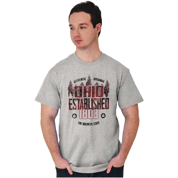 Ohio OH Rugged Outdoor Adventure Men's Graphic T Shirt Tees Brisco Brands L