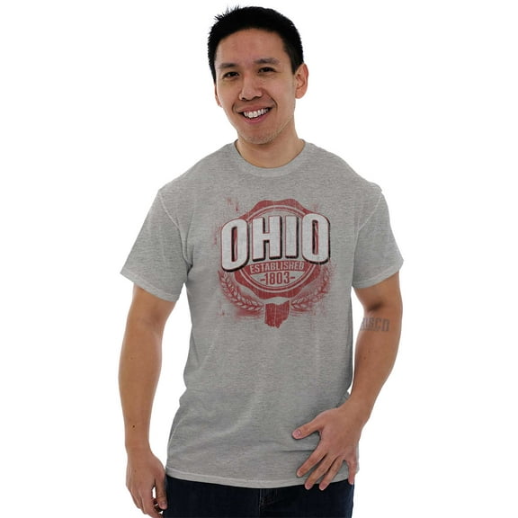 Ohio OH Student Campus Pride Seal Men's Graphic T Shirt Tees Brisco Brands S