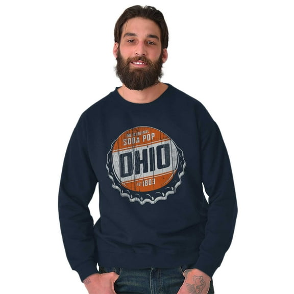 Ohio OH Vintage Soda Pop Souvenir Sweatshirt for Men or Women Brisco Brands S