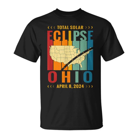 Ohio Path Of Totality Solar Eclipse April 8 2024 TShirt