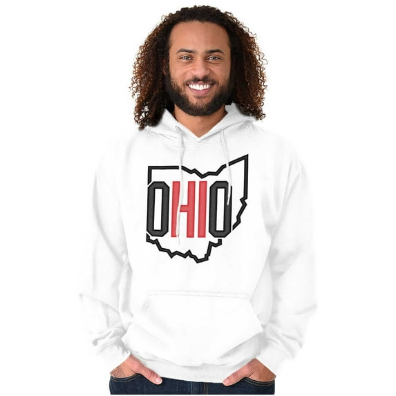 Ohio Pride OH Shaped Outline State Hoodie Sweatshirt Women Men Brisco Brands L