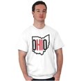 thumbnail image 1 of Ohio Pride OH Shaped Outline State Men's Graphic T Shirt Tees Brisco Brands X, 1 of 4