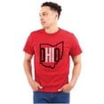 thumbnail image 1 of Ohio Pride OH Shaped Outline State Men's Graphic T Shirt Tees Brisco Brands X, 1 of 6