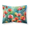 thumbnail image 1 of Ohio Scarlet Carnations in Watercolor Fabric Standard Pillowcase 30 in x 20.5 in, 1 of 5