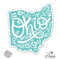 thumbnail image 1 of Ohio Shape Cute Letters Native Local - 12" Vinyl Sticker Waterproof Decal, 1 of 1