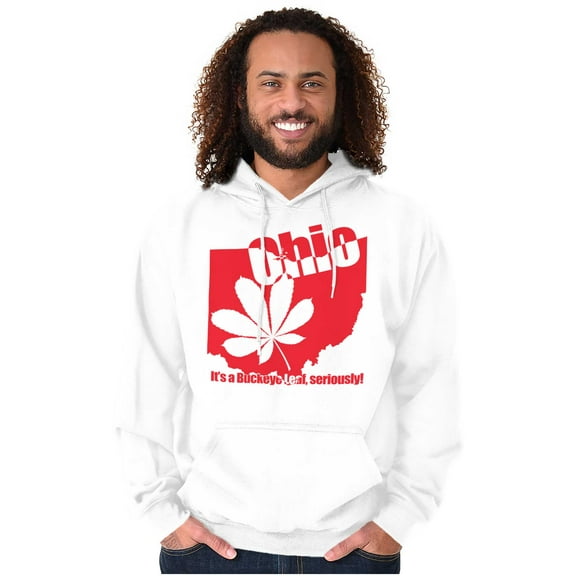 Ohio Shaped State Pride Buckeye Leaf Hoodie Sweatshirt Women Men Brisco Brands M