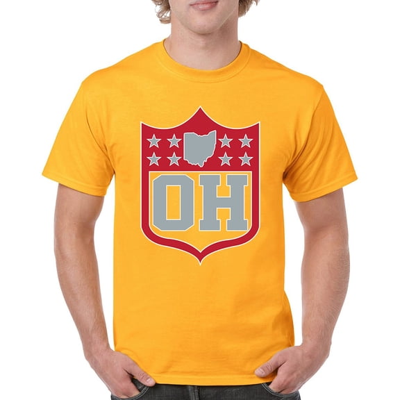 Ohio Shield T-shirt Football Fan Game Day Tailgate Midwest Underdog Men's Tee