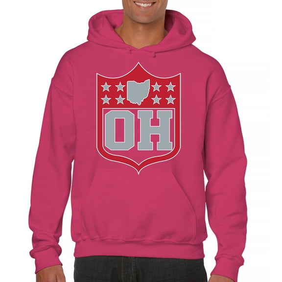 Ohio Shield Unisex Hoodie Football Fan Game Day Tailgate Midwest Underdog