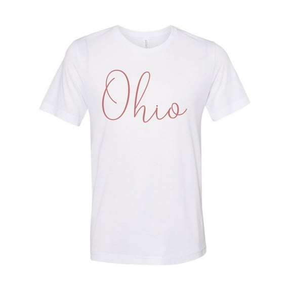 "Ohio Shirt, OH Shirt, Unisex, Sublimation, Ohio Fan, I Love Ohio, Ohio Apparel, Gift For Her, Mom Shirt, Ohio Football, Soft Bella T, OH Tee, White, LARGE"