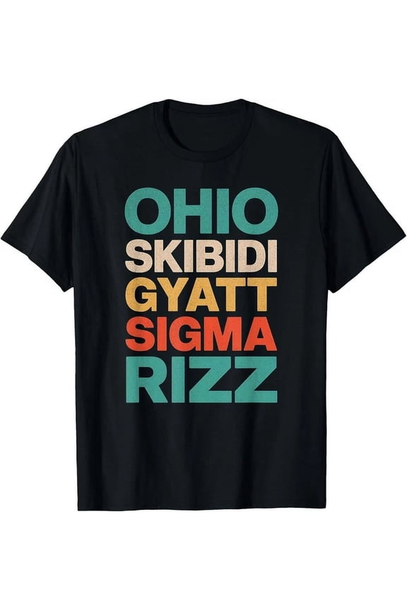 Ohio Skibidi Gyatt Sigma Rizz Joke Vintage Unisex T-Shirt