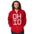 thumbnail image 1 of Ohio Souvenir OH Hometown Pride Unisex Fleece Graphic Zip Up Hoodie Brisco Brands 2X, 1 of 5