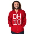 thumbnail image 1 of Ohio Souvenir OH Hometown Pride Zip Up Hoodie Men's Women's Brisco Brands X, 1 of 6