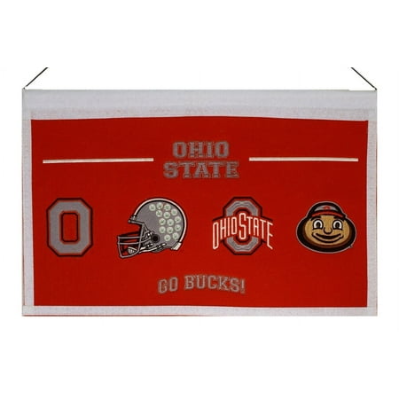 Ohio St OSU Buckeye's High Quality Embroidered Logo Banner Flag